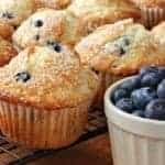 Ordinary blueberry muffins