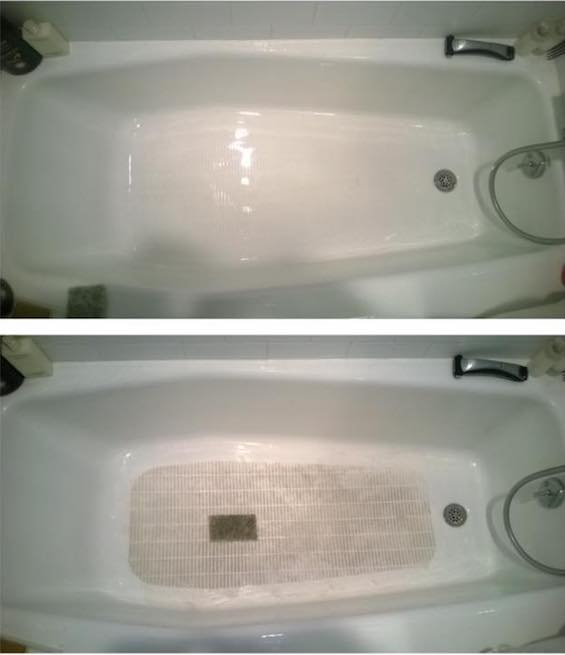 How To Clean A Bathtub Anti Slip Bottom, How To Remove Yellow Stains From Plastic Bathtub