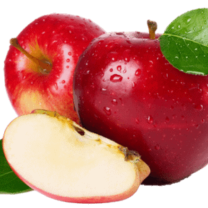 Three shiny red apples a day