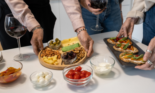 women serving small bites for appetizers party