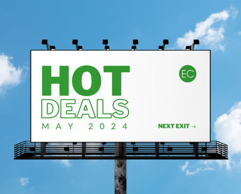 hot deals may 2024 billboard next exit billboard blue clouds in sky
