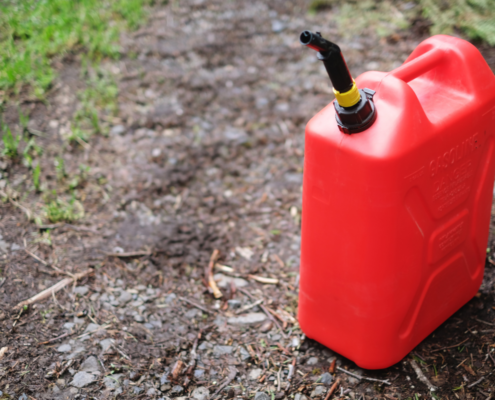 gas canister car how to get rid of gasoline smell trunk
