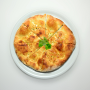 quesadilla impossible pie with cilantro garnish green chiles cheddar cheese mexican