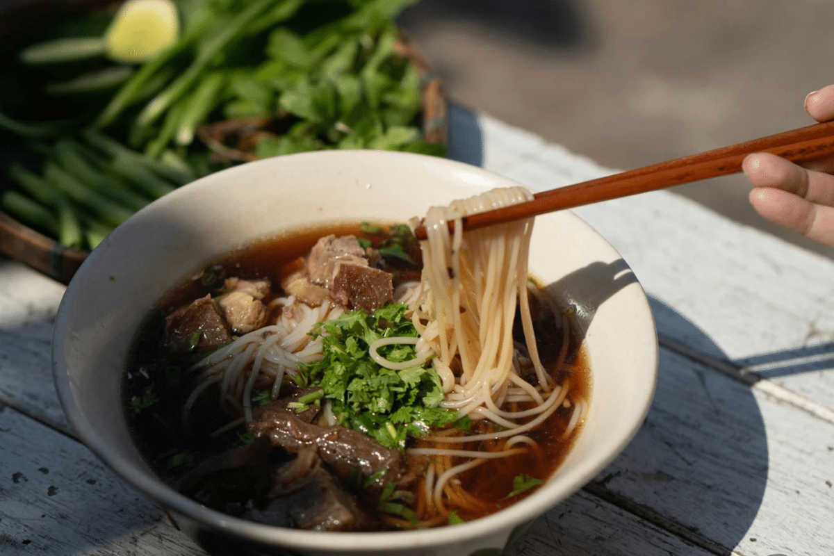 leftover chinese takeout soup noodles green onions scallions beef stir fry