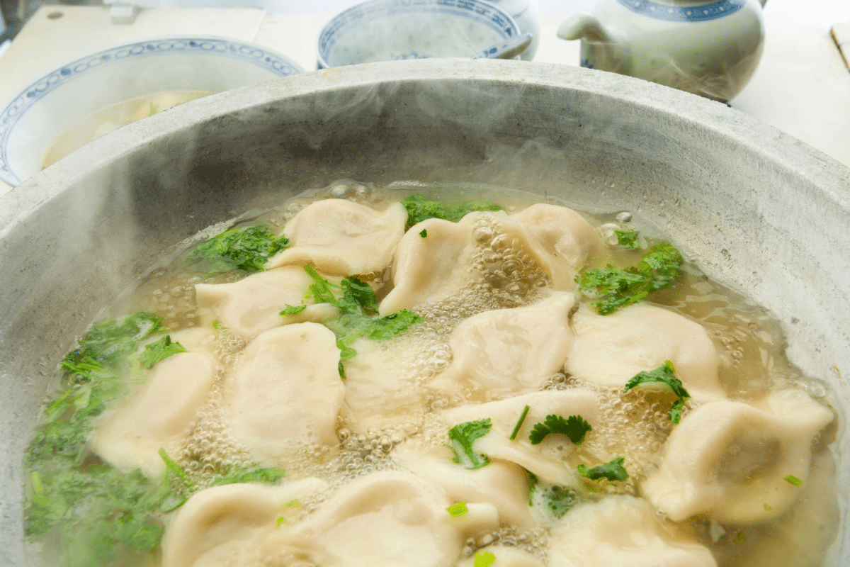 spinach dumpling soup leftover takeout chinese