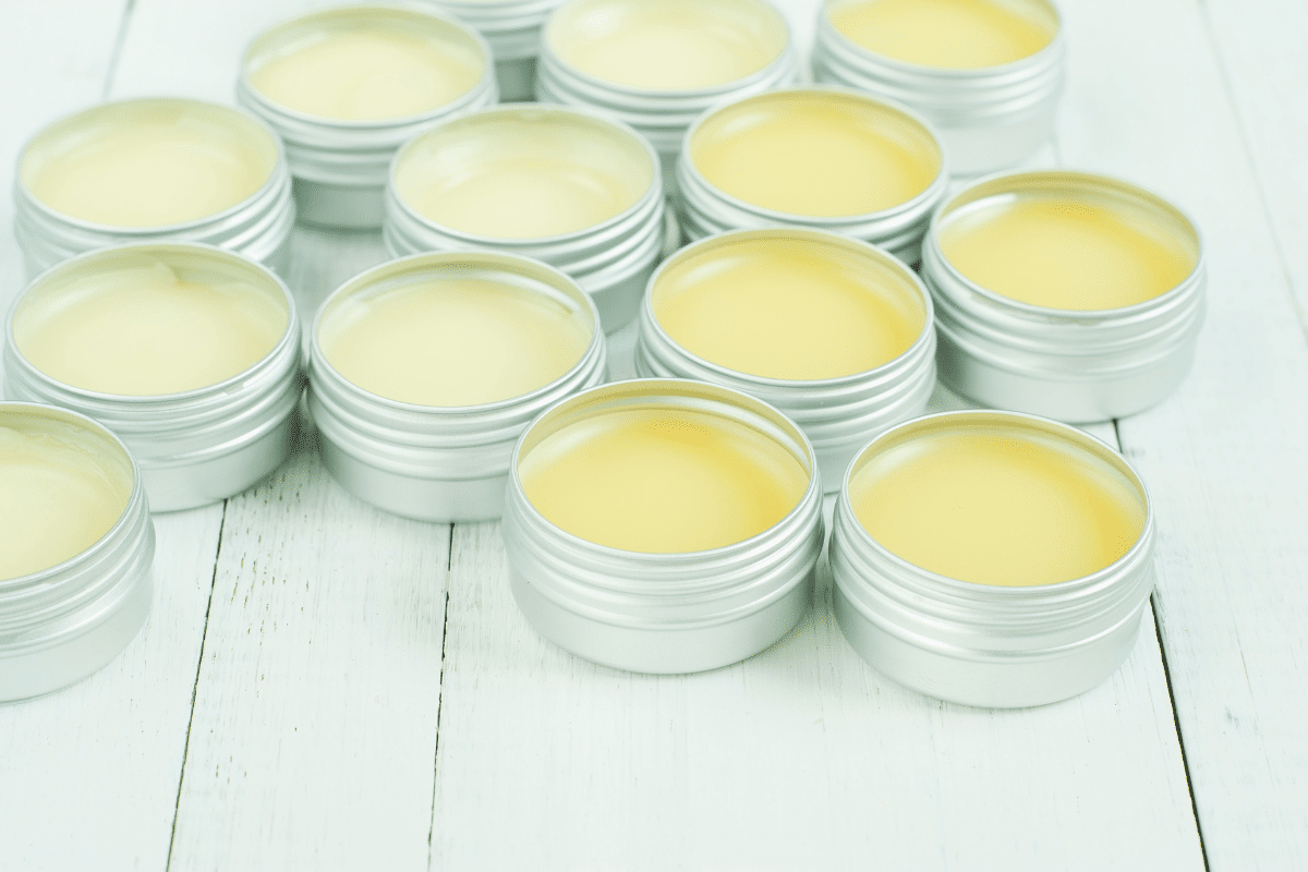 homemade diy lip balm beeswax mini jars tins