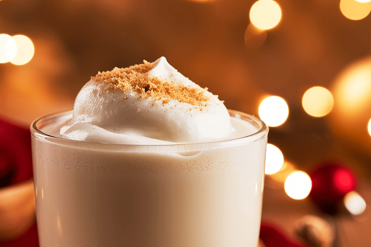 holiday drink with whipped cream