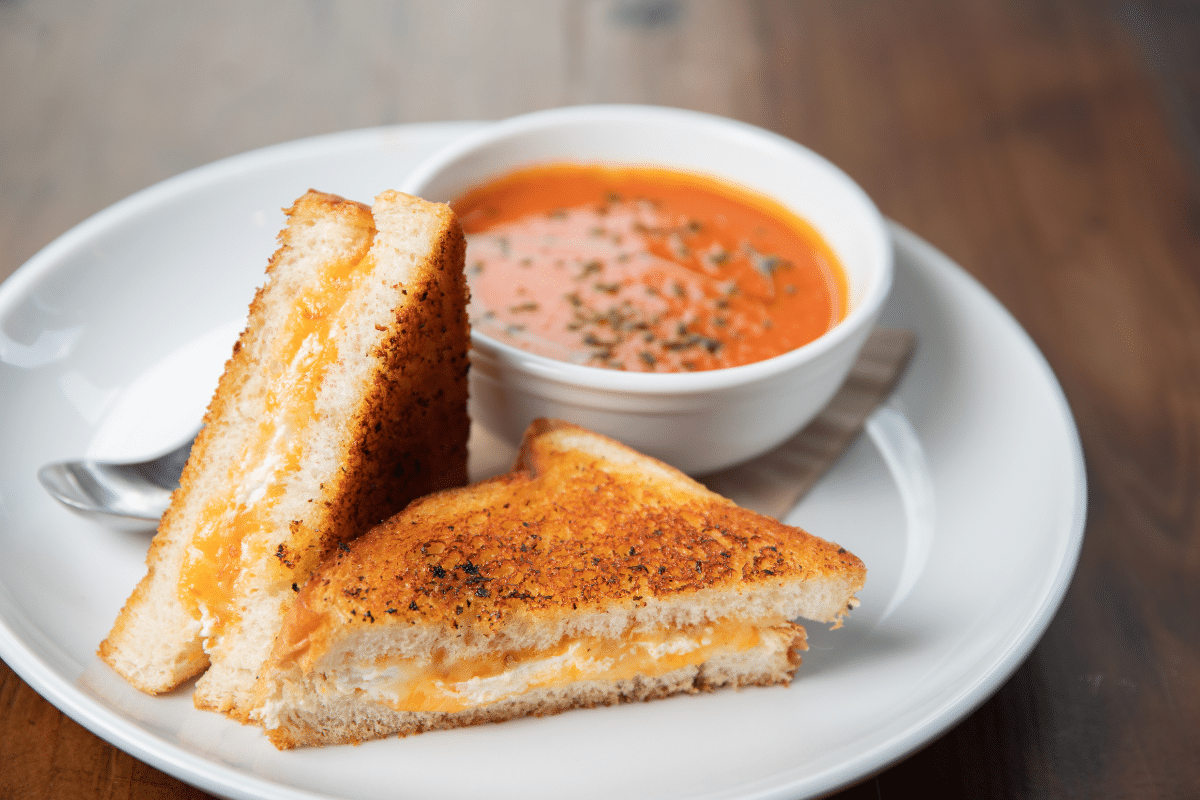 grilled cheese instant tomato soup with san marzano tomatoes