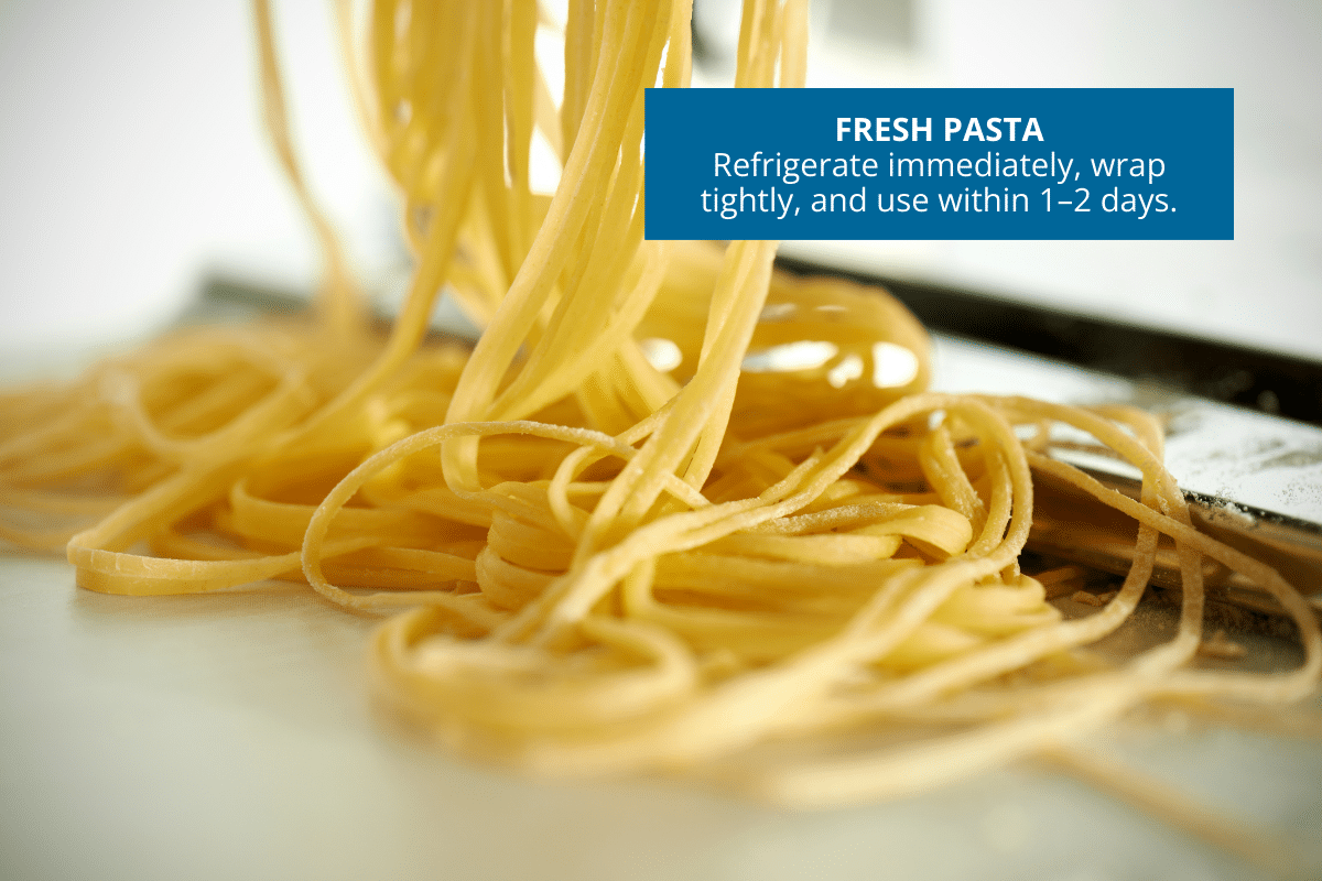 how to store fresh pasta spaghetti homemade handmade