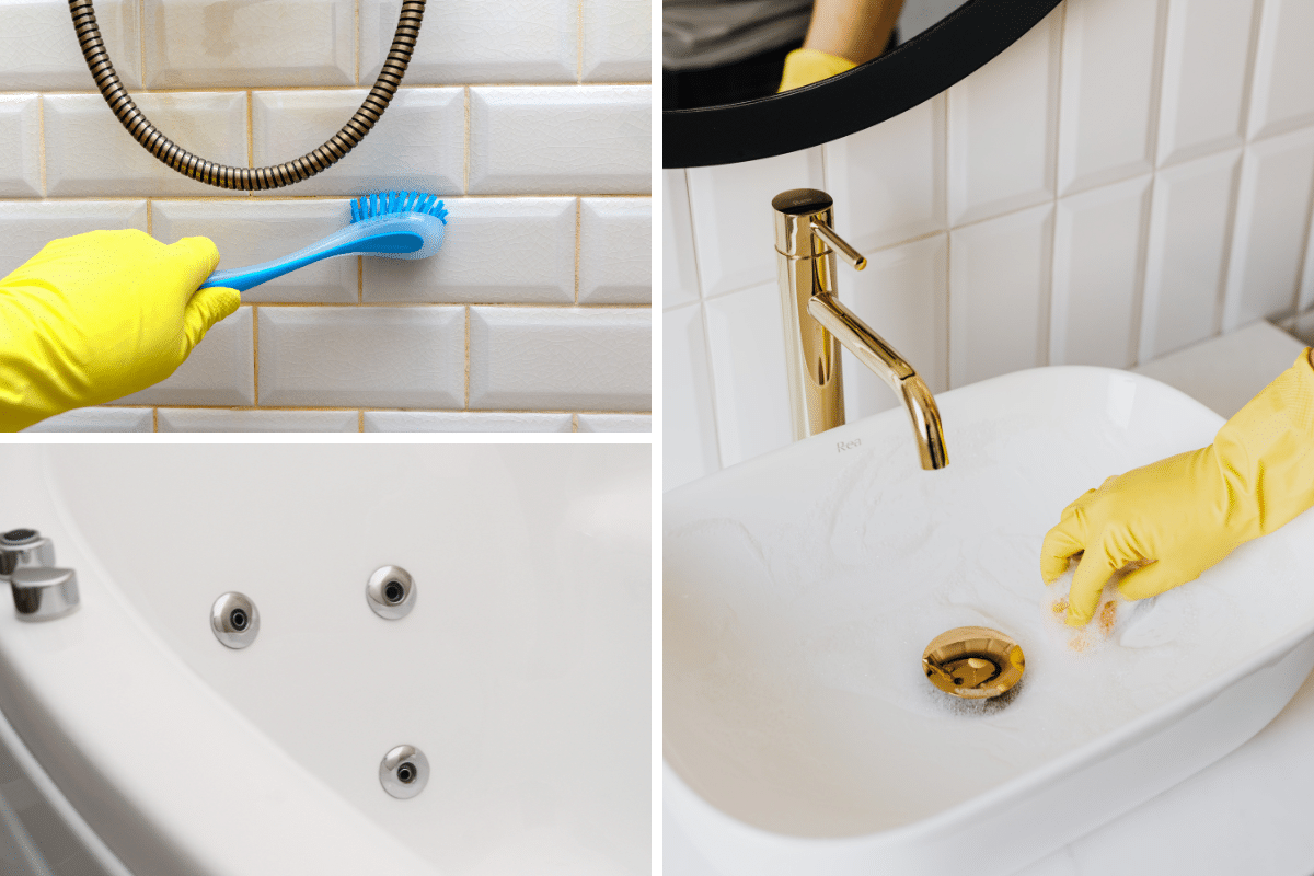 ways to use baking soda around the house jetted tub enamel sink shower tile grout