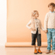 frugal fashion kids section boy girl holding hands fashionable attire clothing