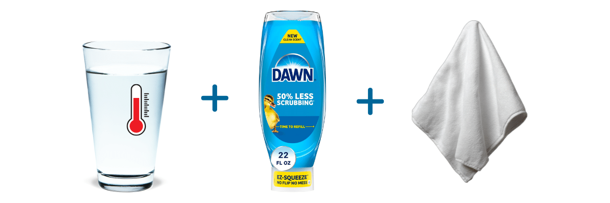 remove paint stains from carpet warm water plus dish soap blue dawn clean cloth towel blot