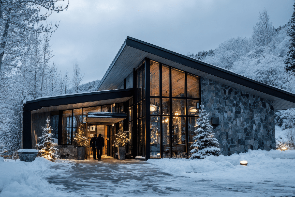 ski lodge in winter getaway best time in february for deals