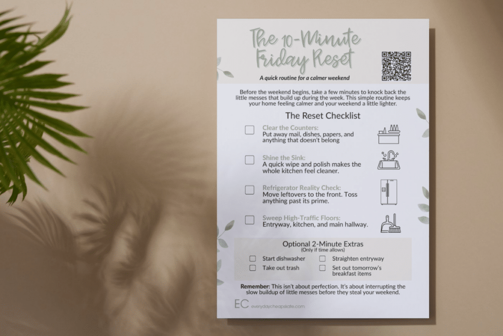 Getting Back To Friday Routine The 10-Minute Friday Reset Routine That Saves Your Weekend • Everyday ...