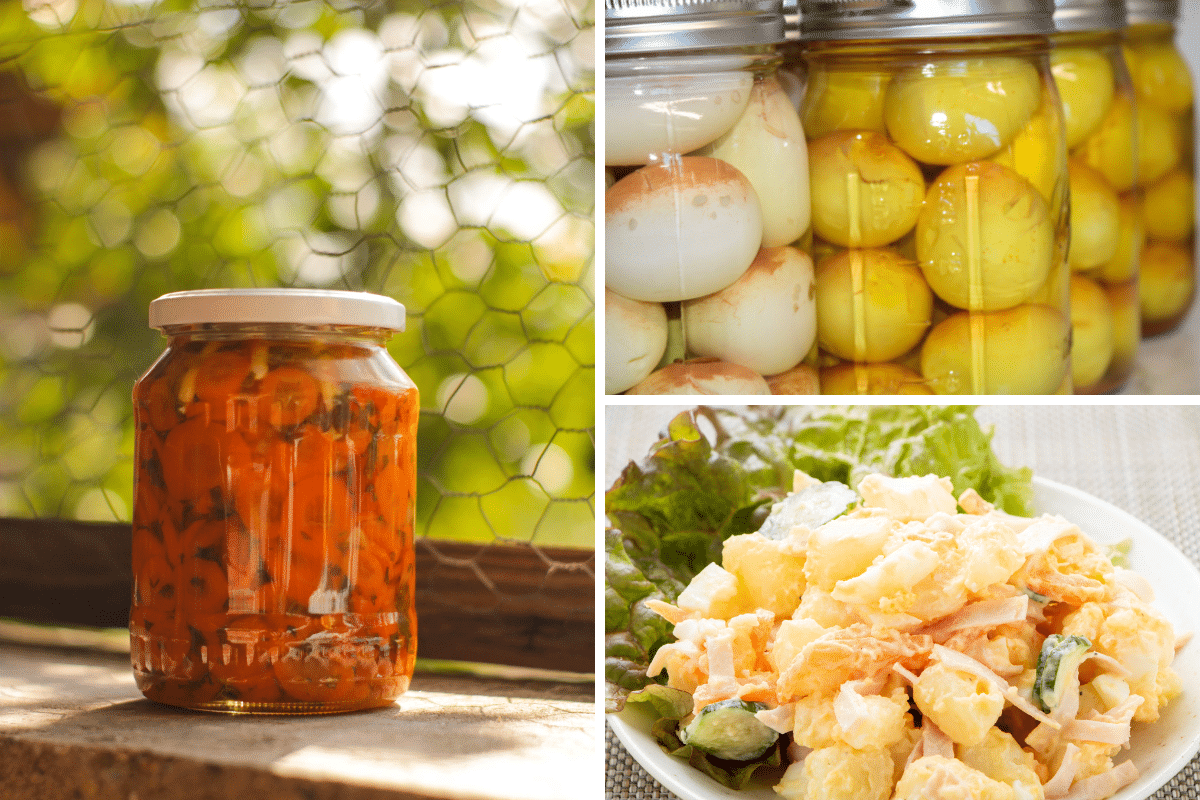 uses for pickle juice vegetables carrots pickled eggs potato salad