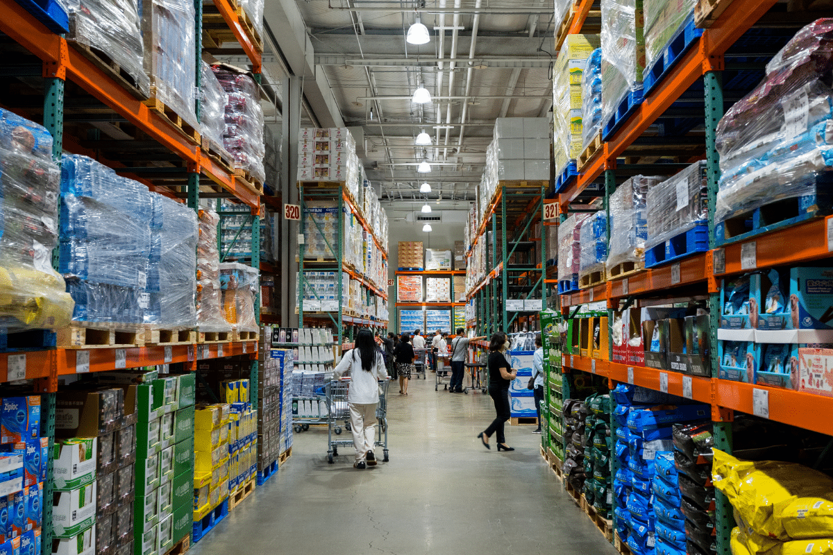 bulk shopping at costco