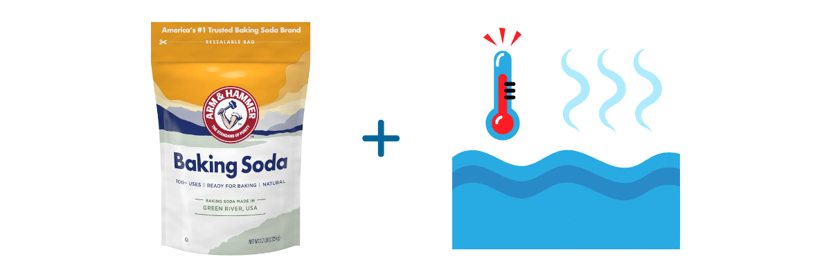 how to clean cookie sheets baking soda hot water