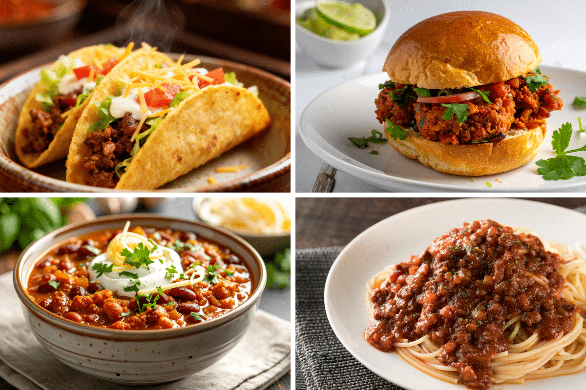 how to stretch a meal using ground beef filler recipes sloppy joe spaghetii bolognese tacos chili