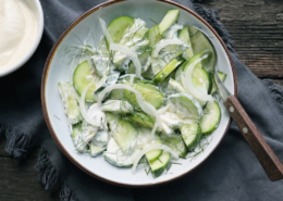 my grandma's cucumber salad recipe with sweet white onions