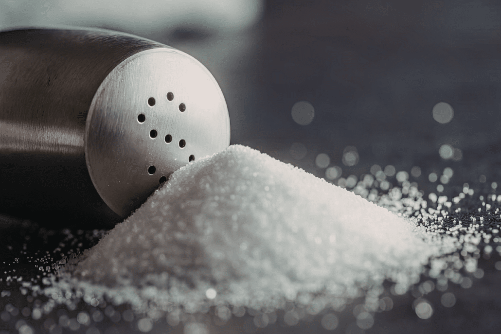 uses for salt shaker with pile of table salt iodized
