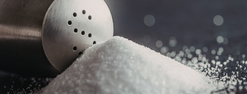 uses for salt shaker with pile of table salt iodized