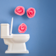 toilet with roses coming out diy poo pourri spray