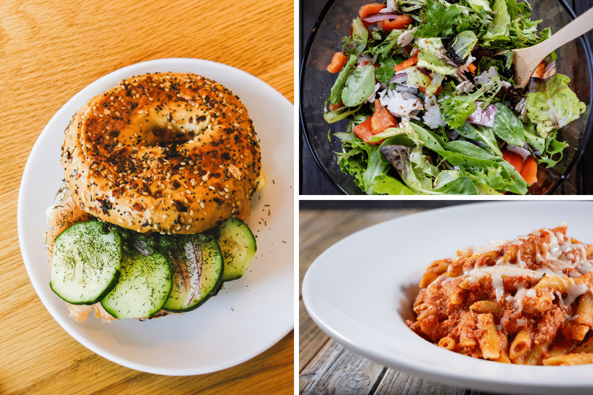 bagels spinach salad baked penne ziti mothers day simple recipes