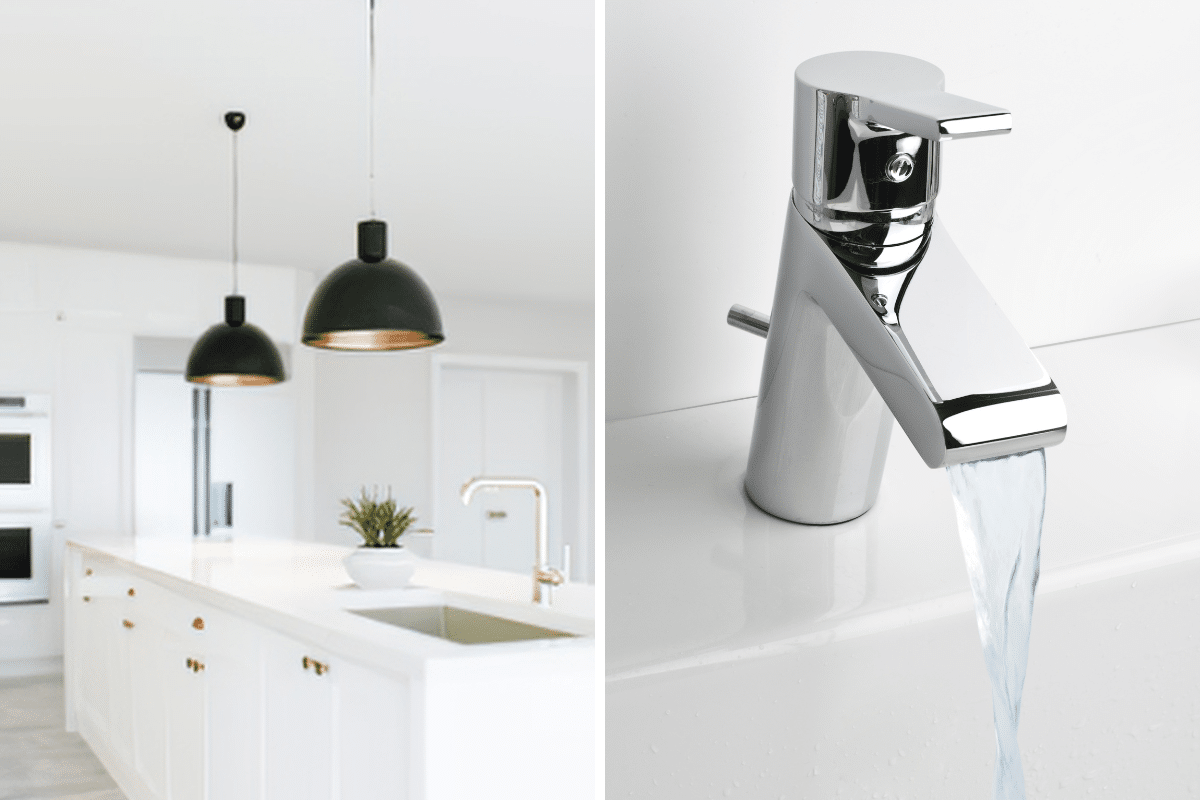 lighting fixtures and updated faucets to boost home price when selling