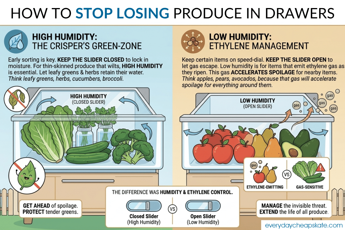 how to stop losing produce in drawers humidity control crisper