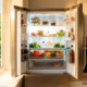 open refrigerator in kitchen reduce food waste in summer