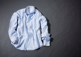 dress shirt on gray background DIY wrinkle release spray