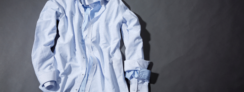 dress shirt on gray background DIY wrinkle release spray