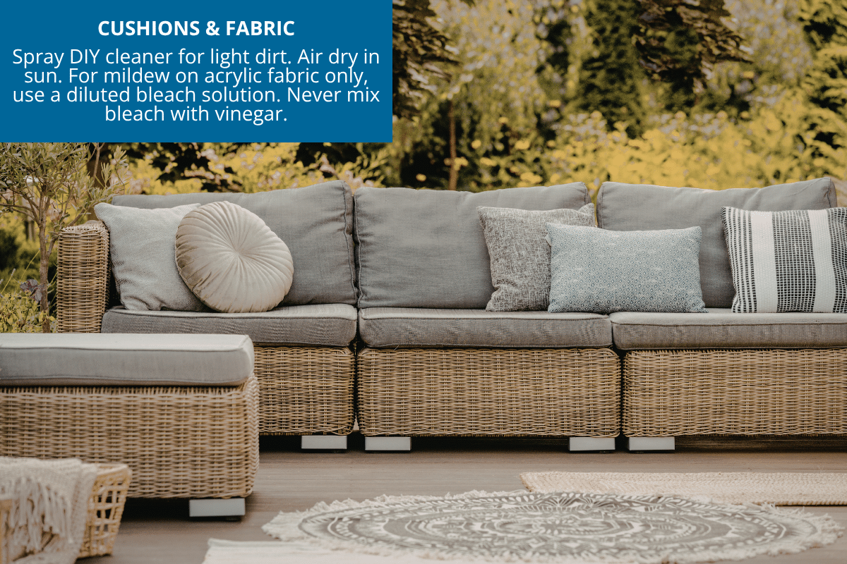 fabric cushions and fabric outdoor furniture