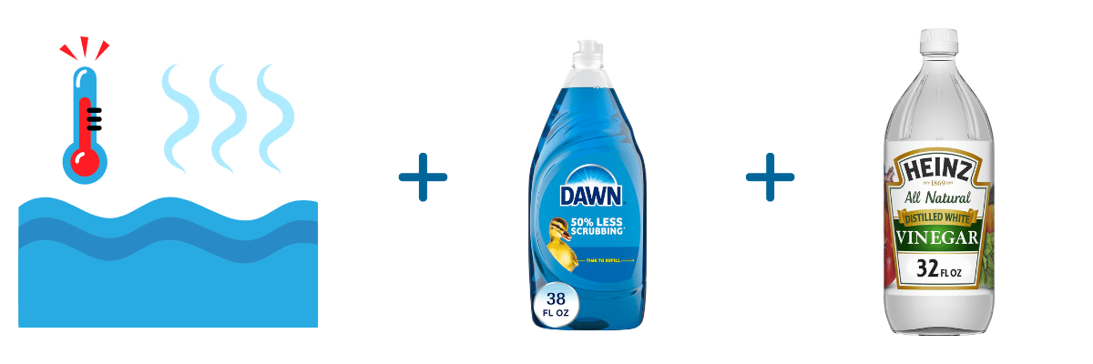 how to clean outdoor patio furniture warm water dawn soap and vinegar