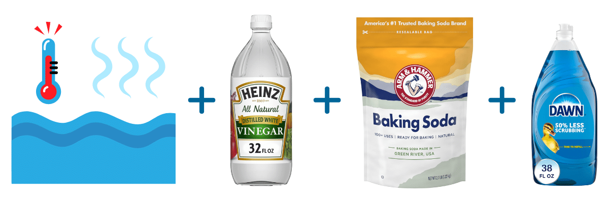 how to clean a stinky cooler warm water vinegar baking soda dawn soap
