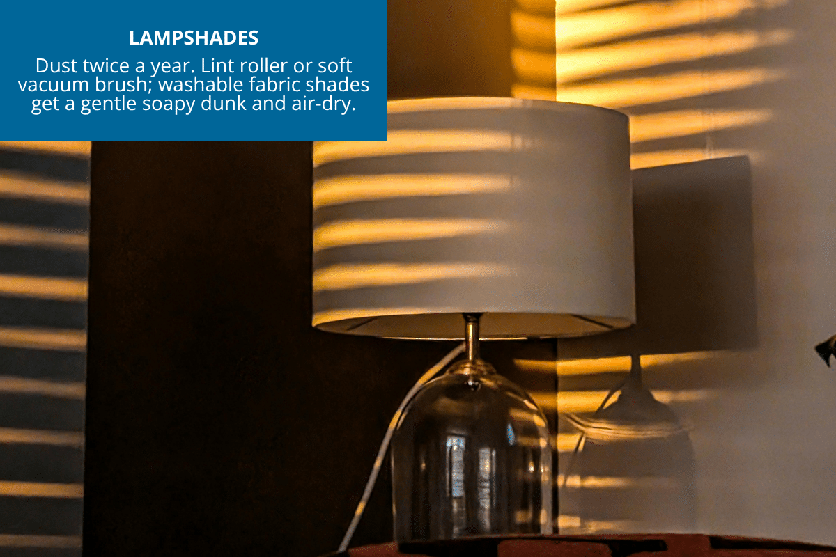 how to clean a lampshade