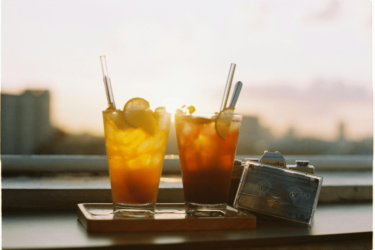 concentrated tea to control strength of tea two different colored glasses of iced tea strength