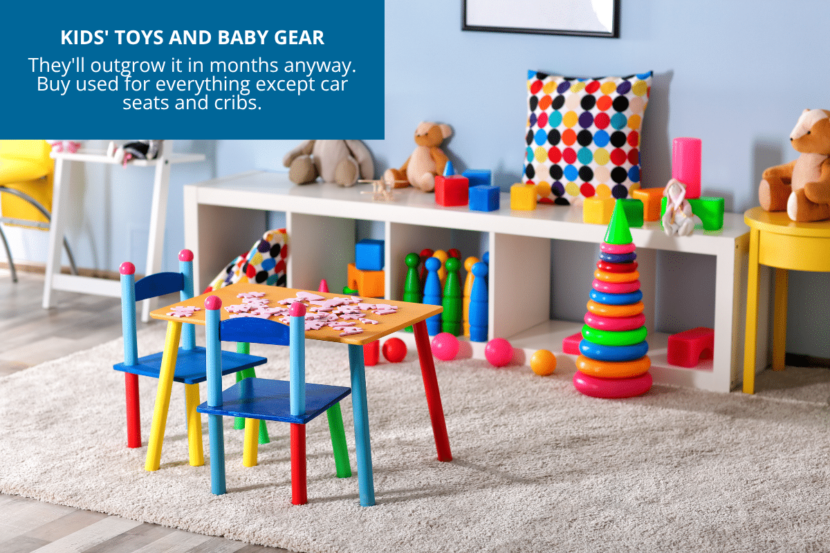 save money by buying used kids toys and baby gear.