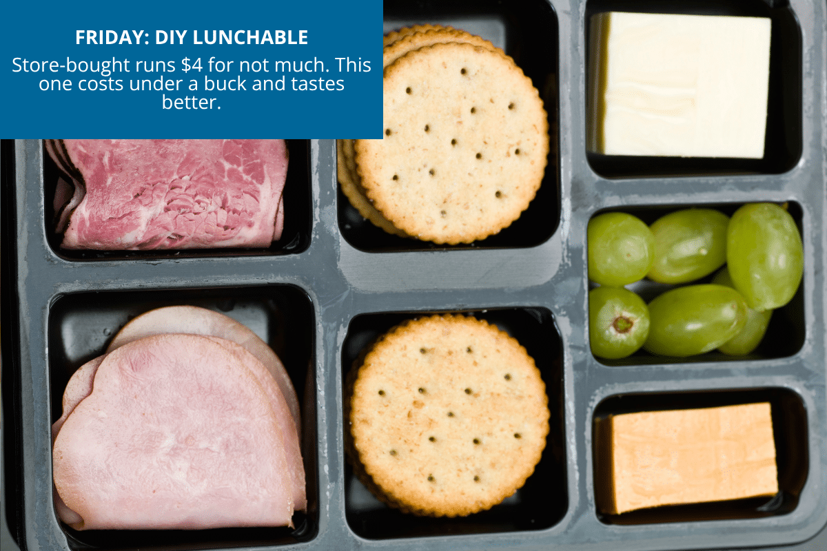 kids lunchable diy crackers cheese deli meat grapes