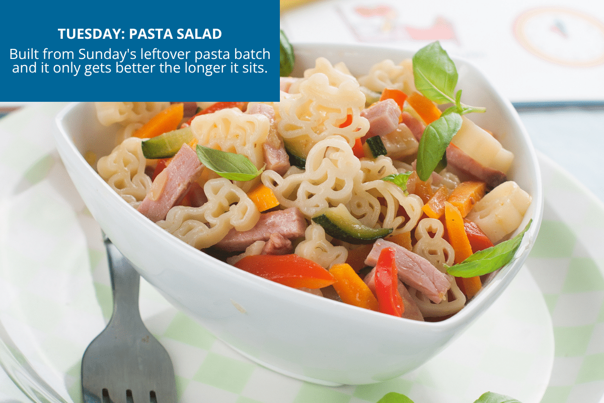 tuesday pasta salad for kids fun shapes pasta deli meat vegetables