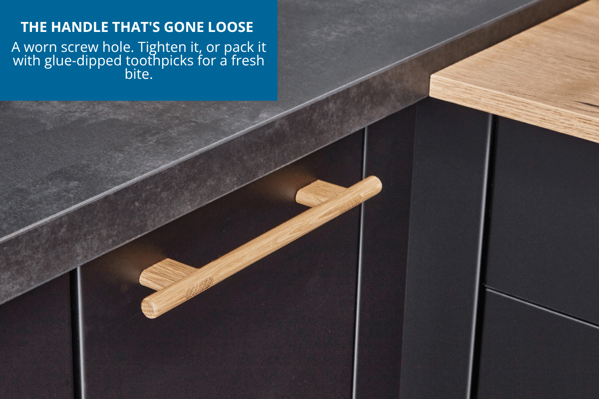 how to fix a loose handle on a cabinet or drawer