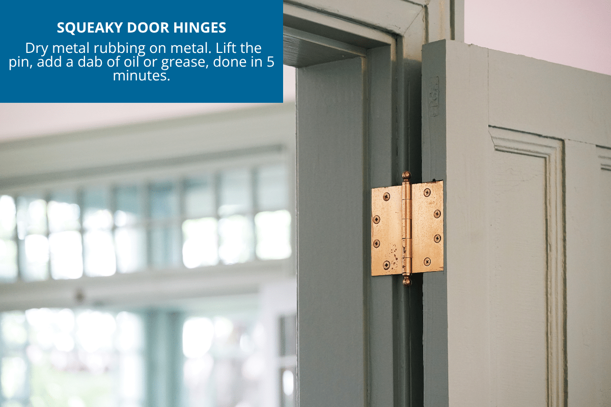 how to fix a squeaky door hinge