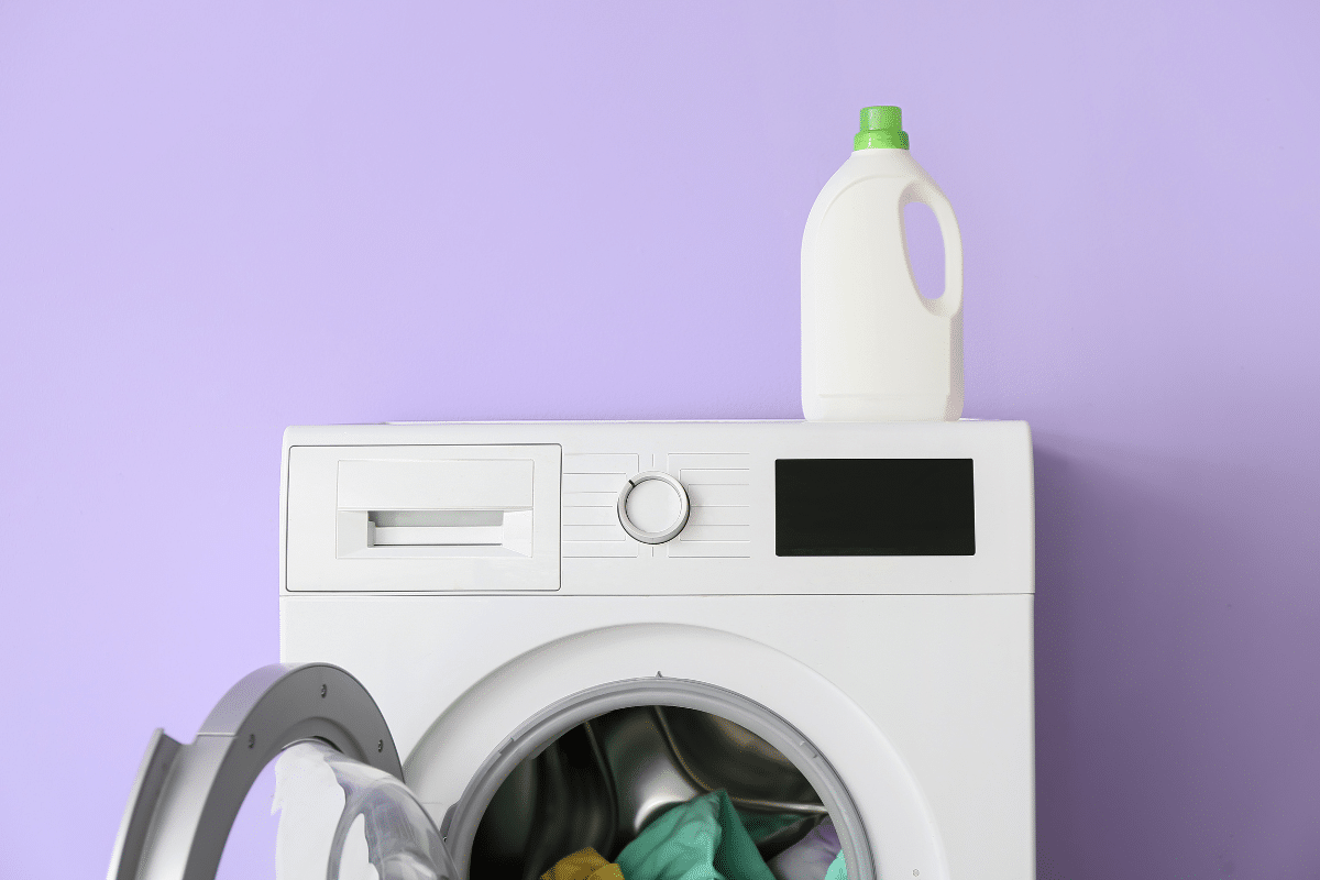 the problem with fabric softener sitting on a washer