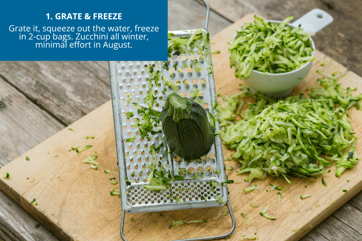 grate and freeze zucchini and freeze