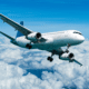 how to fly cheaper airplane in the bright blue sky above the clouds