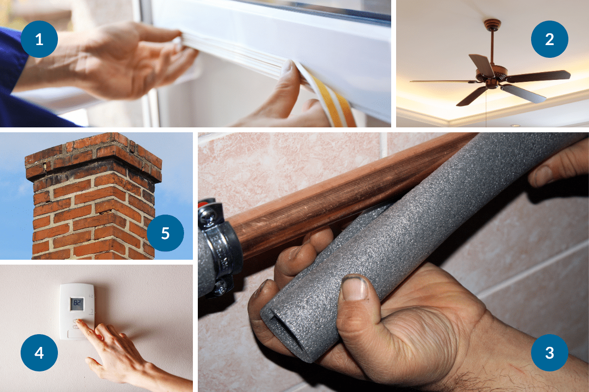 winterizing your home priorities insulation flip ceiling fan wrap pipes thermostat chimne