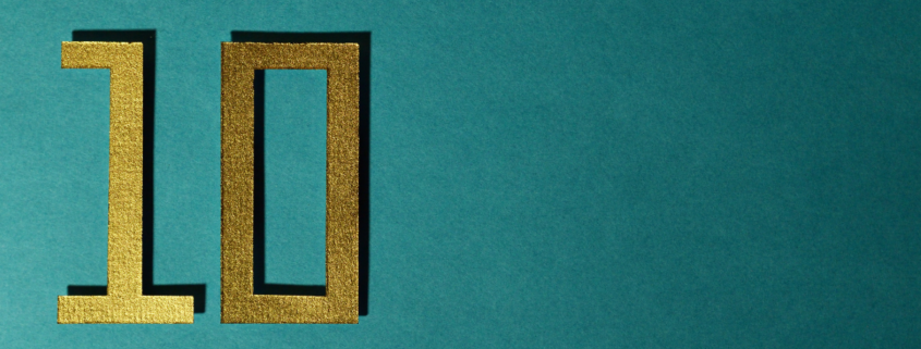 101010 rule gold numbers on teal background