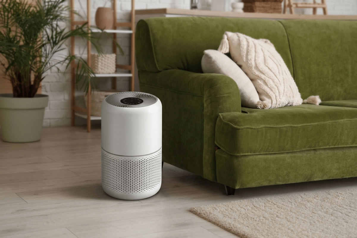 air purifier in living room