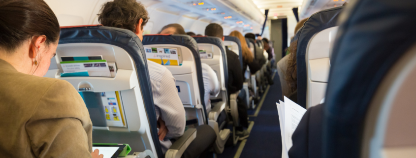 pov from an aisle seat on an airplane