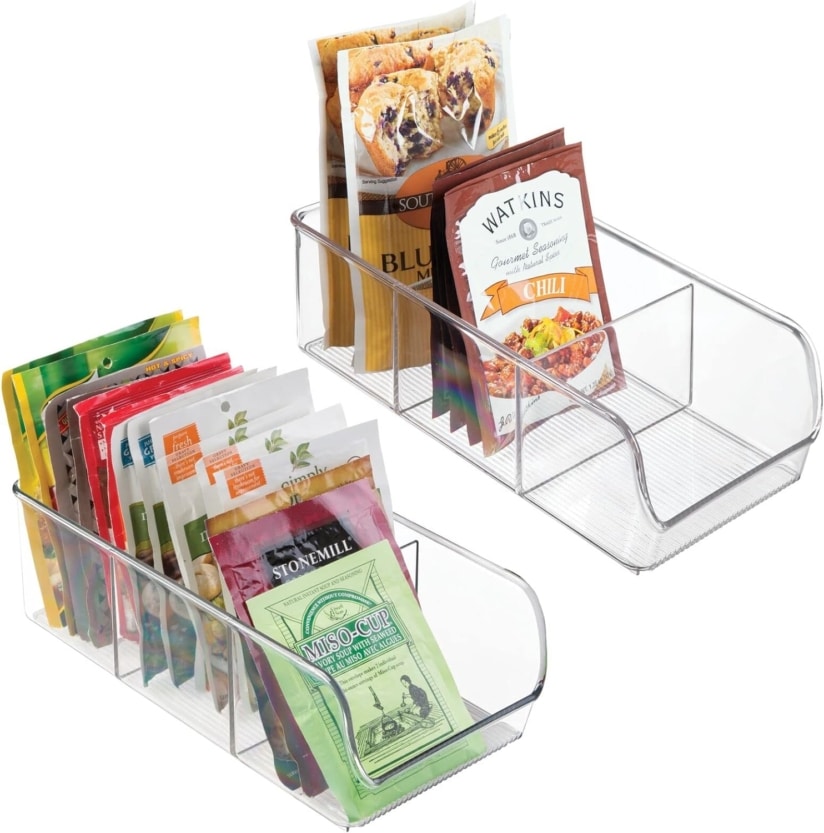 stackable kitchen organizers for tea and packets